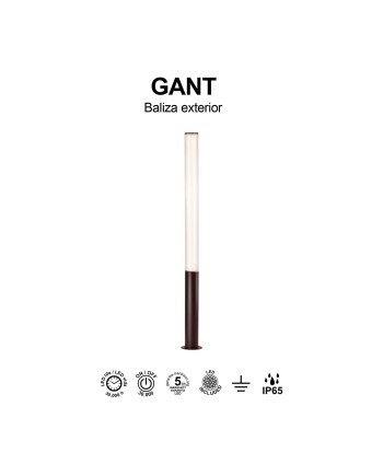 GANT * BOLARDO 155CM IP65 32W 3000K CORTEN